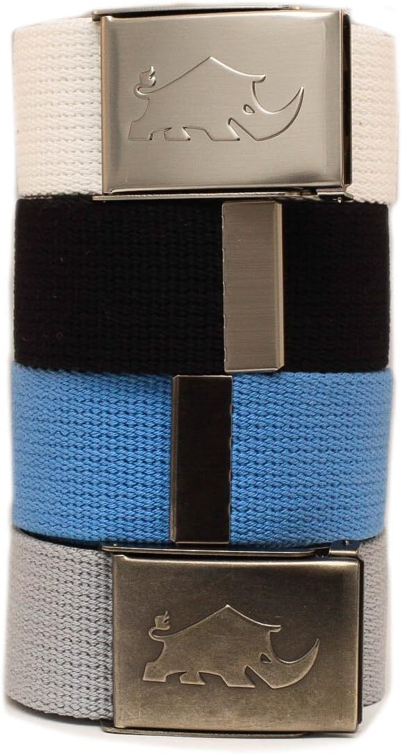 Less is more golf 4x2 Web Pack Belts for man. 4 belts and 2 buckles. 100% polyester (much better than cotton)