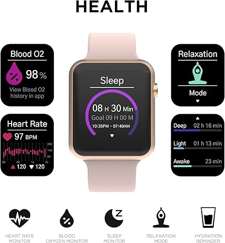 Miniatura 3 de iTouch Air 4 Smartwatch - Monitor de actividad física, monitor de frecuencia cardíaca, esfera de reloj personalizable, rastreador de actividad y