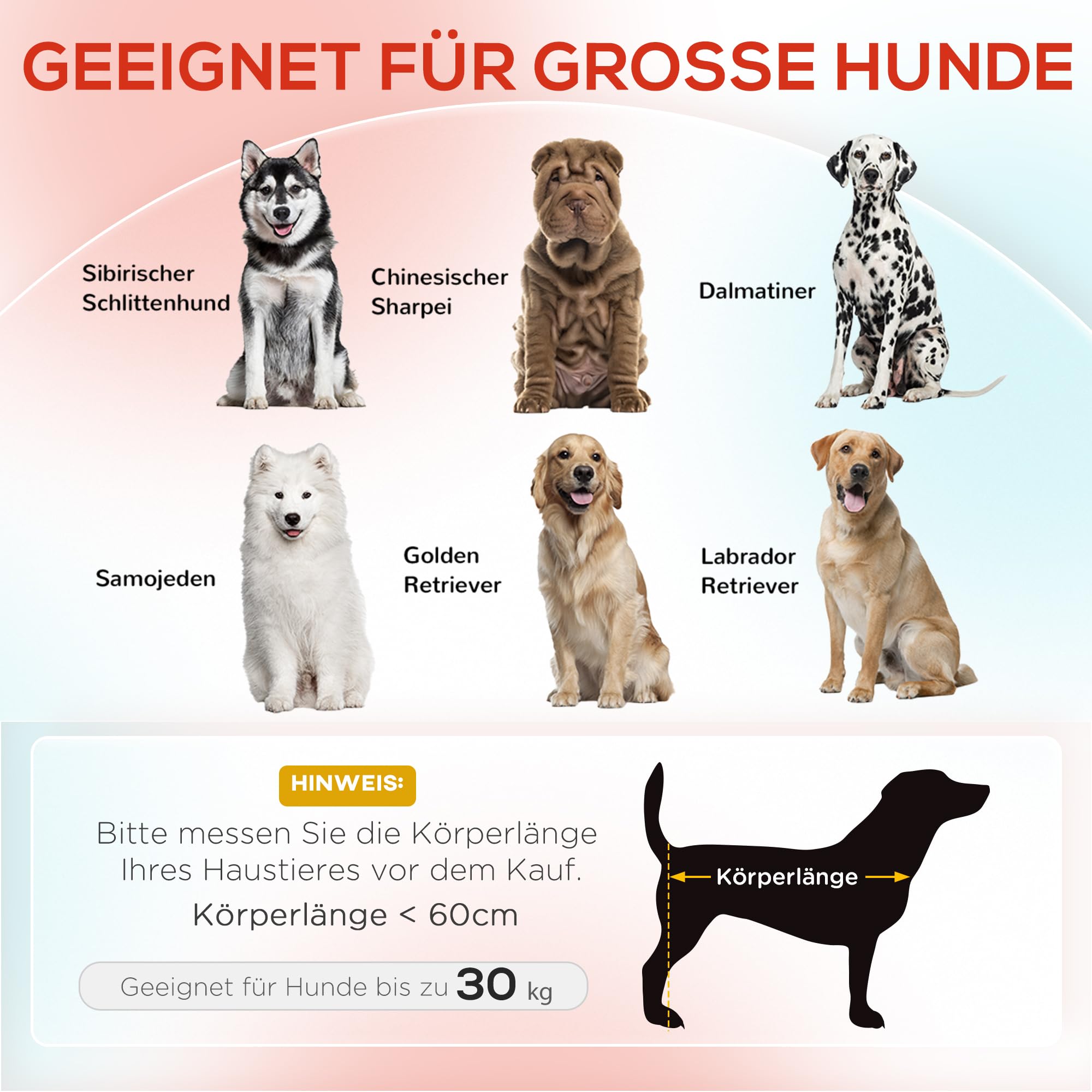 PawHut Hundesofa Hundecouch für große Hunde mit Rückenlehne, Holzbeine Hundebett mit abnehmbarem, waschbarem Bezug Haustiersofa Katzensofa bis 30 kg, 98 x 67 x 25 cm, Grau
