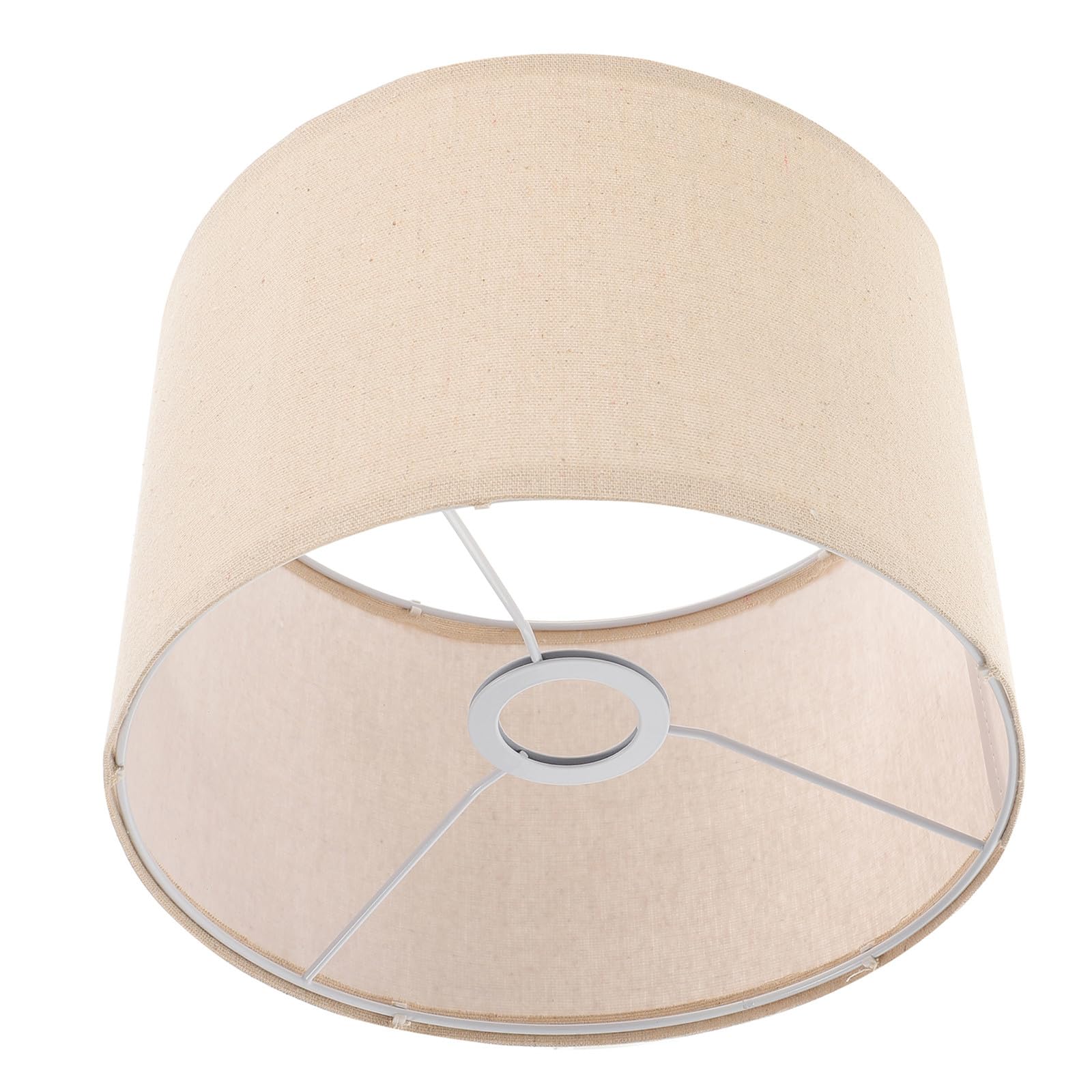 HANABASS Paralume di Ricambio in Lino Staccabile 26x19 Cm per Lampade da Terra da Scrivania, Coprilampada in Juta Chiara, Compatibile E27, per Soggiorno, Camera da Letto e Ufficio