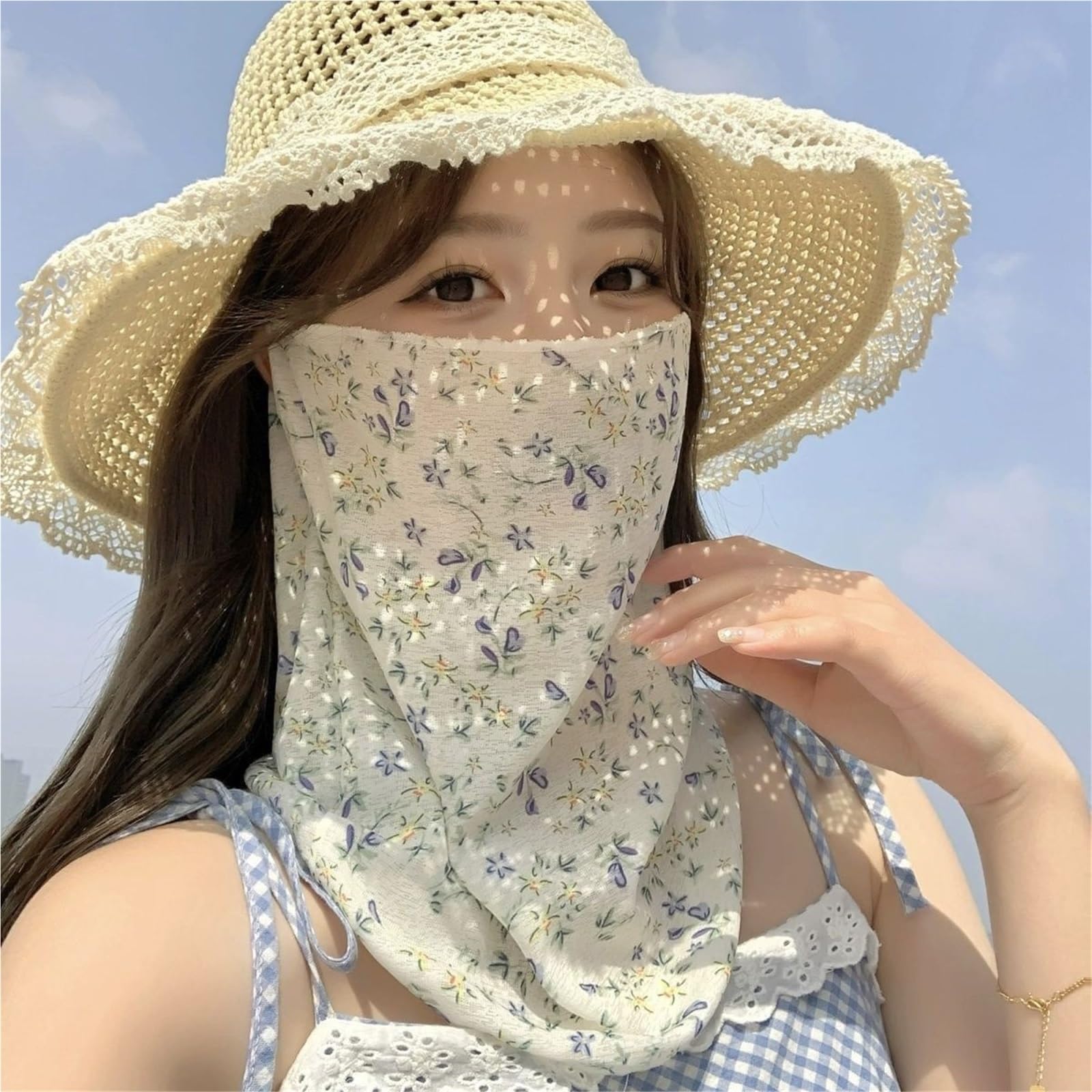 Máscara de protección solar cara completa verano 2 piezas Para Excursiones | For mujeres conducción y ciclismo bufanda mascarilla protector de cuello cubierta de cuello