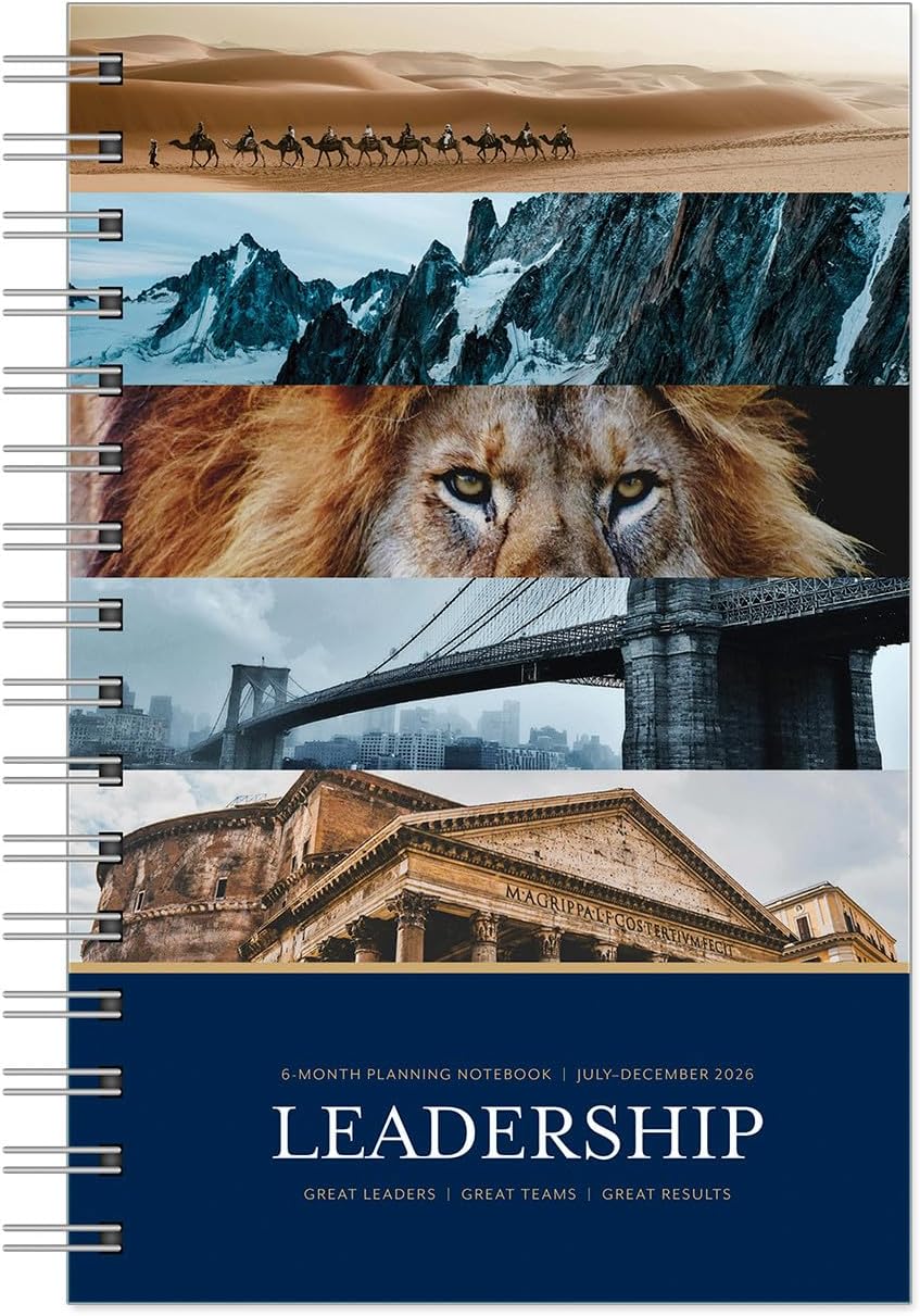 FranklinCovey - Leadership Planning Notebook | Six-Month Wire-Bound (Classic, Jul 2026 - Dec 2026)