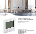Thermostat de base électrique, Thermostat programmable avec LCD Affichage, Thermostat intelligent haute précision pour système de chauffage électrique