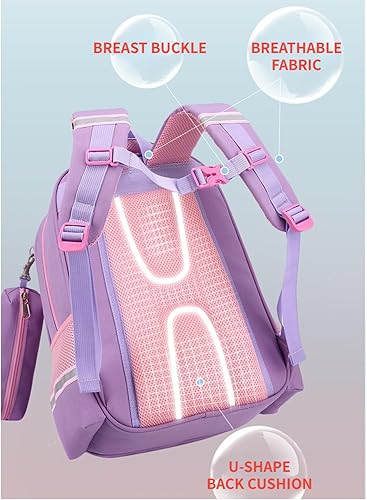 Miniatura 6 de Mochila Kawaii con bonitos accesorios para portátil de 14 pulgadas, mochila de viaje casual, bolsa estética para regalo de nuevo semestre, 01-rosa