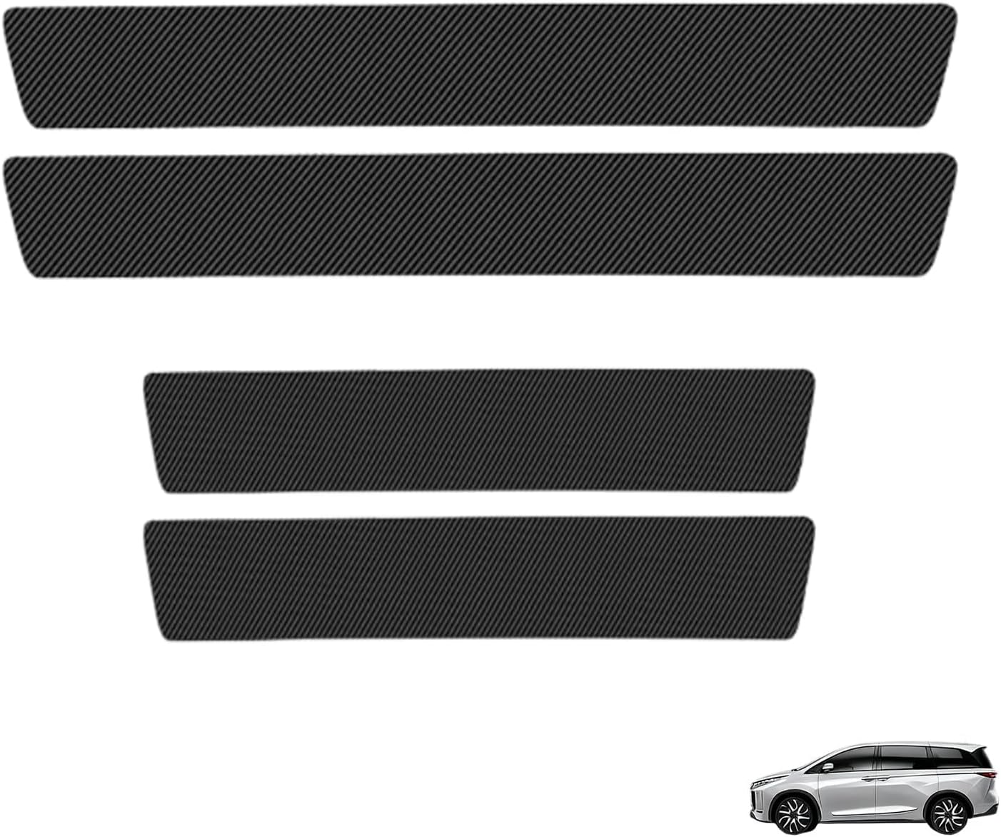 Car Sill Protectors Strips, for Mitsubishi Pajero V93 V97 EVOLUTION Colt Z30 Door Entry Guards Sill Scuff Cover Panel Step Protector Car Kick Plates Accessories