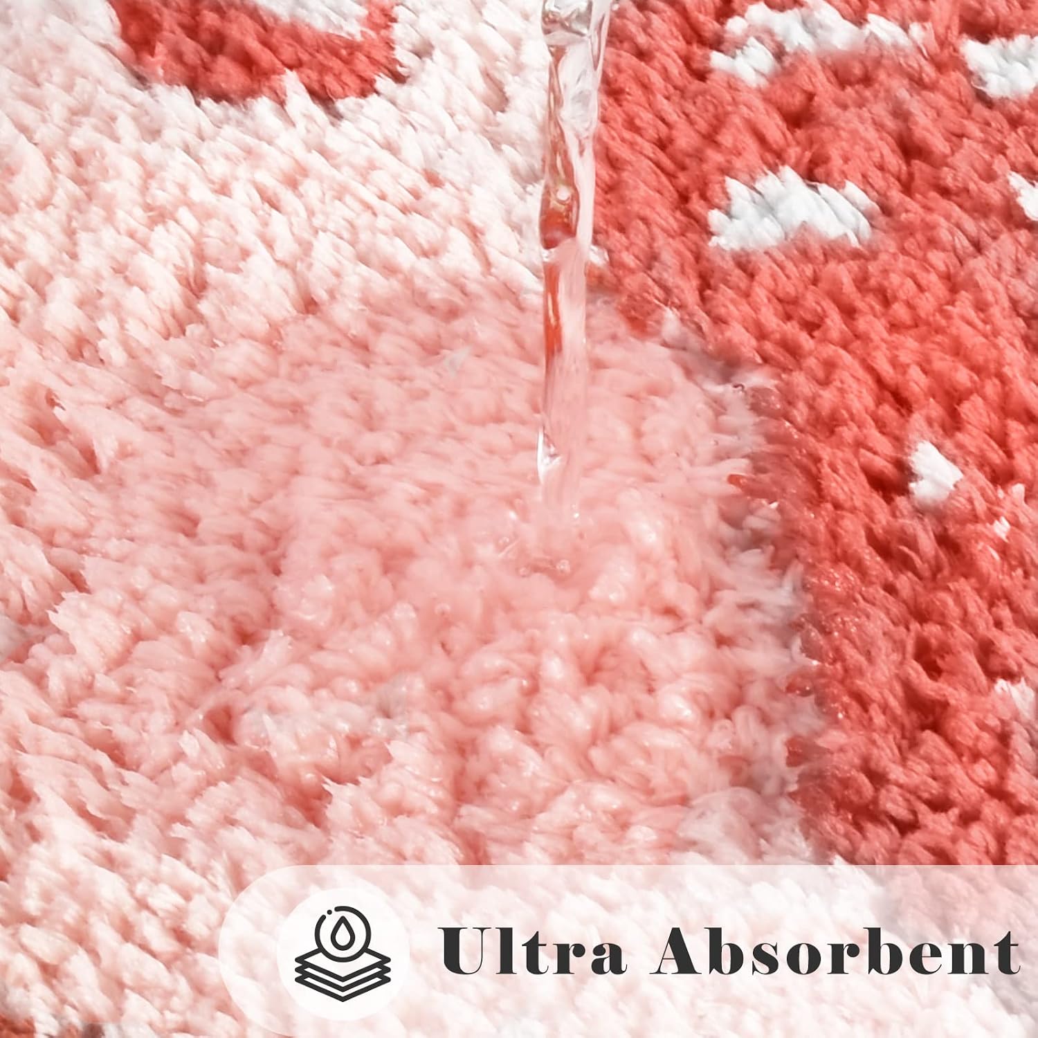 Get Naked Bath Mat, Soft Thick Microfiber, Funny Cute Bathroom Decor Strawberry Rugs, 20”x32” Light Pink Bathroom Mats, Water Absorbent Non Slip Mat for Tub and Shower
