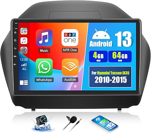 Miniatura 8 de Estéreo de coche Android 11 2+32G para Hyundai Tucson IX35 2010-2015, unidad principal de radio de coche con pantalla táctil de 10 pulgadas con