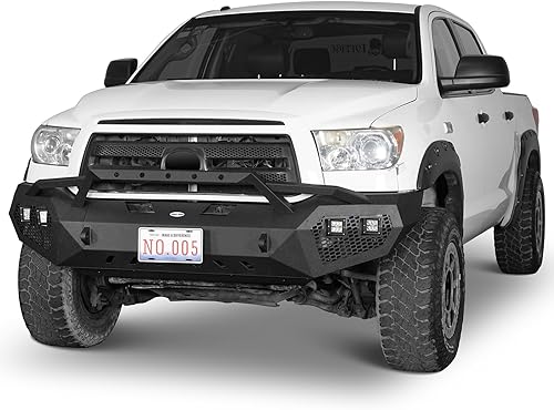 Miniatura 2 de Hooke Road Tundra - Kit de parachoques delantero + parachoques trasero para camioneta Toyota Tundra 2007 2008 2009 2010 2011 2012 2013 (acero negro