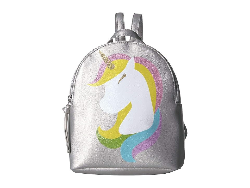 

T-Shirt & Jeans Rainbow Unicorn Mini Backpack (Silver) Backpack Bags