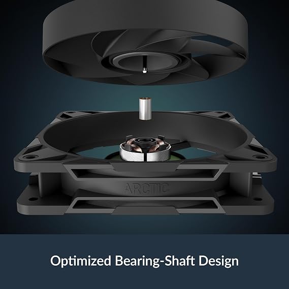 ARCTIC P12 Pro LN - 5 Pack - Low-Noise Premium Fan, 120 mm PWM Fan, 450-2000 rpm, 0 rpm <5% PWM, Fluid Dynamic Bearing, 4-Pin - Black