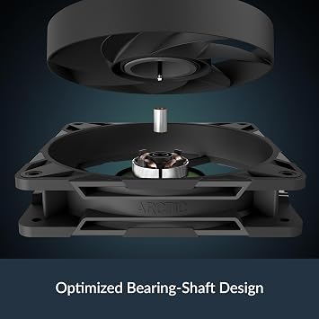 ARCTIC P12 Pro LN - 5 Pack - Low-Noise Premium Fan, 120 mm PWM Fan, 450-2000 rpm, 0 rpm <5% PWM, Fluid Dynamic Bearing, 4-Pin - Black