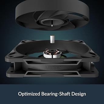 ARCTIC P12 Pro - Powerful Premium Fan, 120 mm PWM Fan, 600-3000 RPM, 0 RPM <5% PWM, Fluid Dynamic Bearing, 4-Pin - Black