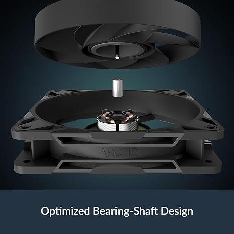 ARCTIC P12 Pro - Powerful Premium Fan, 120 mm PWM Fan, 600-3000 RPM, 0 RPM <5% PWM, Fluid Dynamic Bearing, 4-Pin - Black