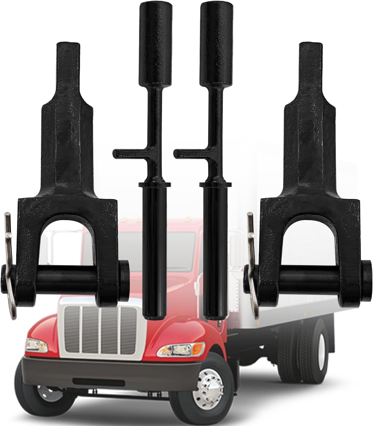 A20-6013 Full Set Rev A Tow Hooks Tow Pin Kit Compatible with Peterbilt for Kenworth with Pins A65-6008 and Tow Pin A65-6000 A206013 14264AA