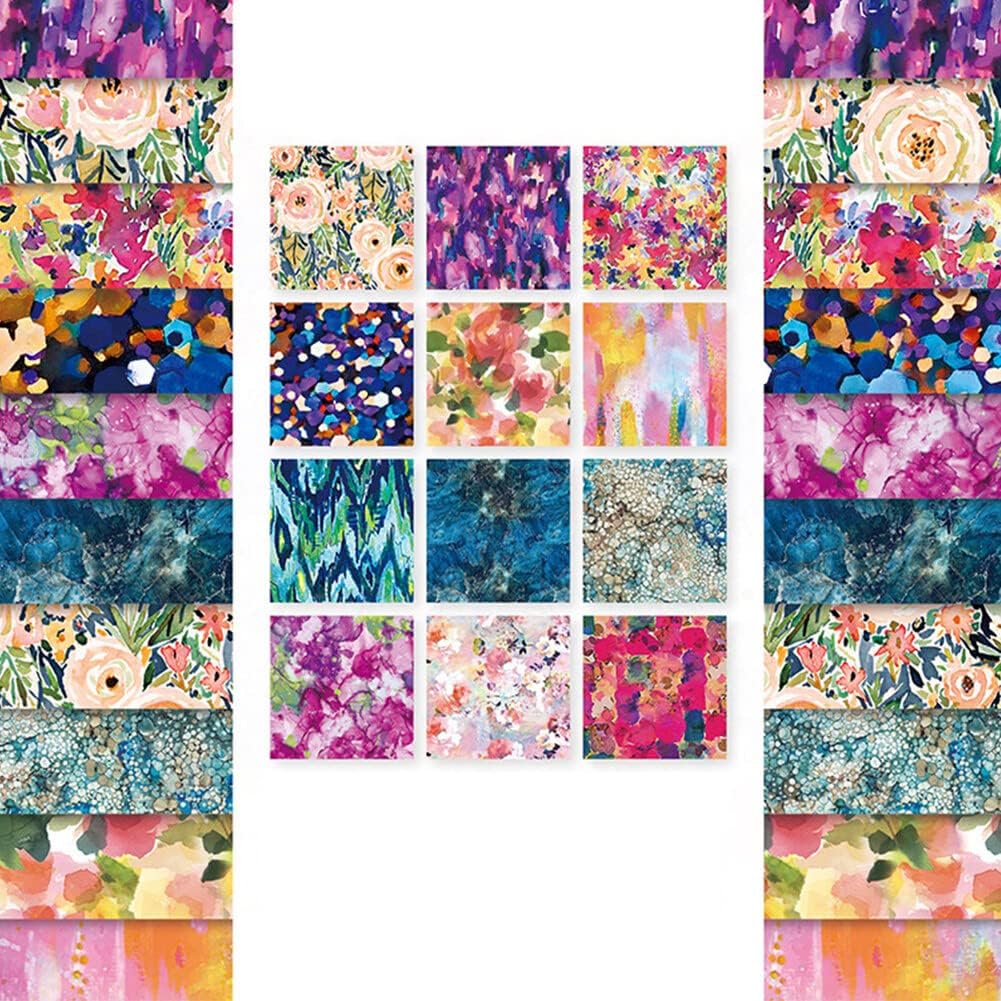 24pcs Scrapbook Paper Pad, 6x6inch Colored Decoupage Cardstock Paper, DoubleSided