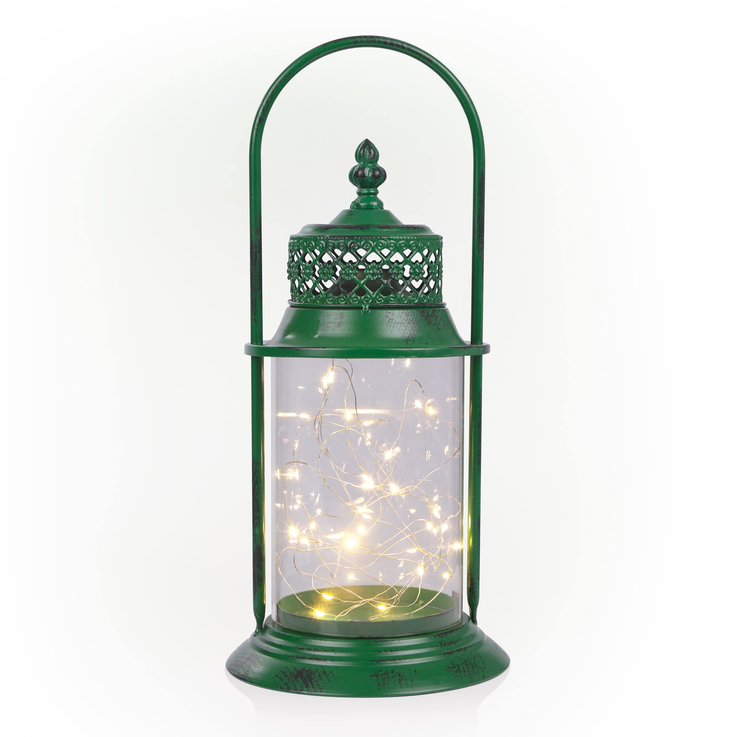 Photo 1 of ***USED - UNABLE TO TEST***
Alpine Corporation KIY318GN-TM Metal & Glass Lantern, Green