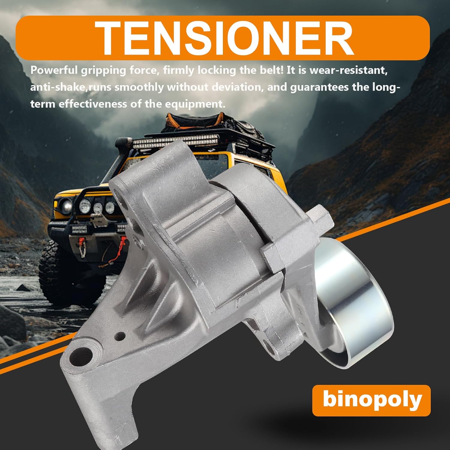 binopoly 38486 Drive Belt Tensioner Assembly With Pulley For Toyota 4 Runner 2010/Hiace 07-14/Hilux 07-20/Tacoma 07-22 OE# 89711 16620-0C030 1662075020 1662075021