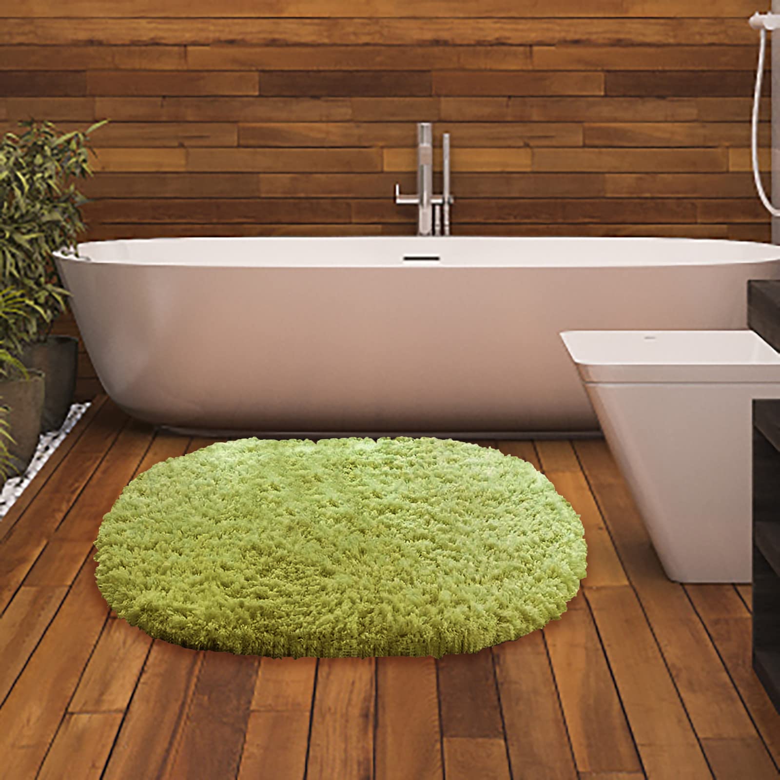 Bathroom Rugs 27x18 Inch Extra Soft Non-Slip Thick Microfiber Washable Shaggy Absorbent Bath Rug Plush Quick Dry Machine