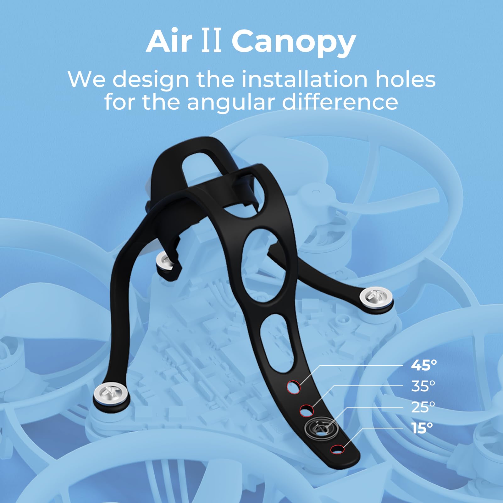BETAFPV Air II Canopy 15°-45° Adjustable Camera Angle for 9-10mm Camera Whoop Drone