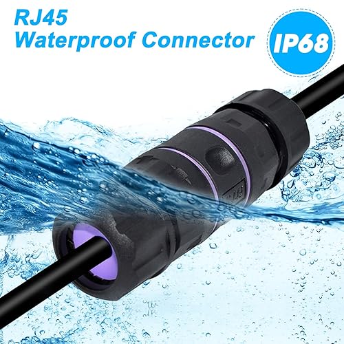 Vista 33 de Y.D.F Acoplador RJ45, conectores Ethernet, acoplador en línea Hielded para conector extensor de cable Ethernet Cat7/Cat6/Cat5e/Cat5, hembra a hembra