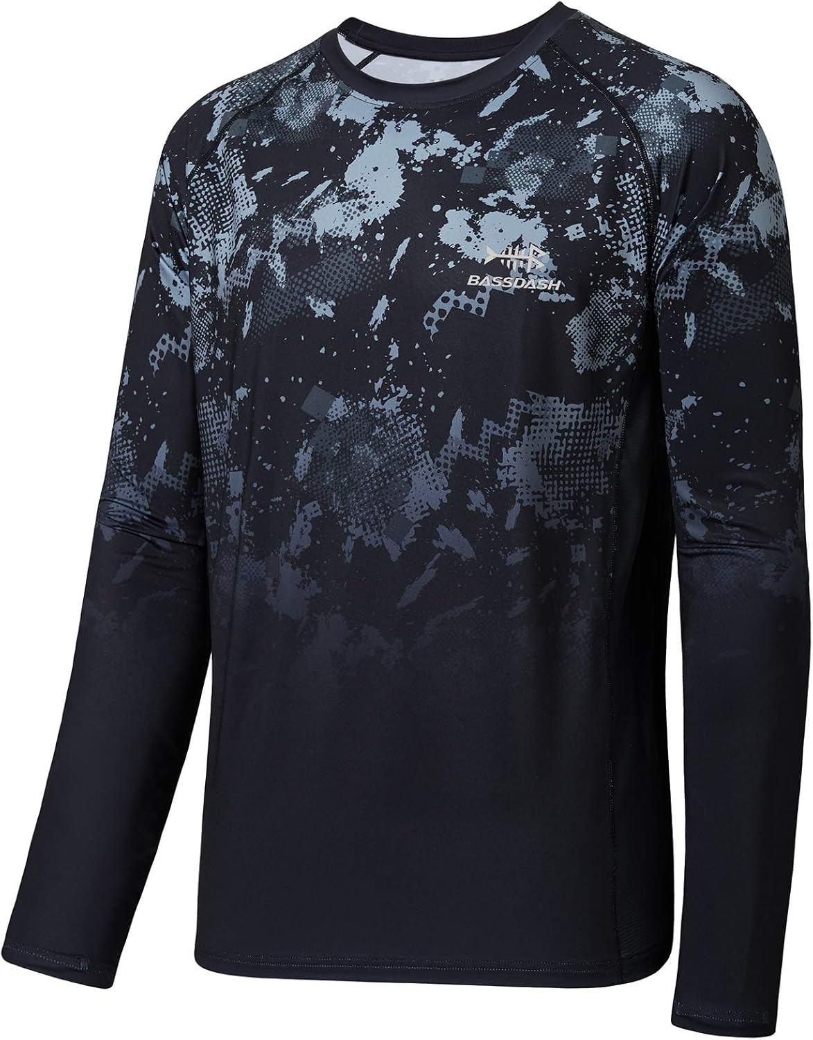 BASSDASH FS14M Men's Camo Gradient Performance Long Sleeve Fishing Shirt UPF50+
