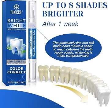 2 Count Teeth Whitening Pen, Teeth whitening Stick,Teeth White Gel, Great for Tooth Whitening, User-Friendly, Beautiful White Smile, Mint Flavor