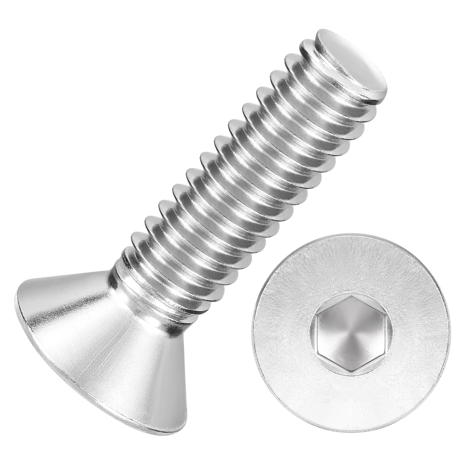 Kozelo 30Pcs[1/4-20x1"] Flat Head Socket Cap Screw Countersunk Bolt