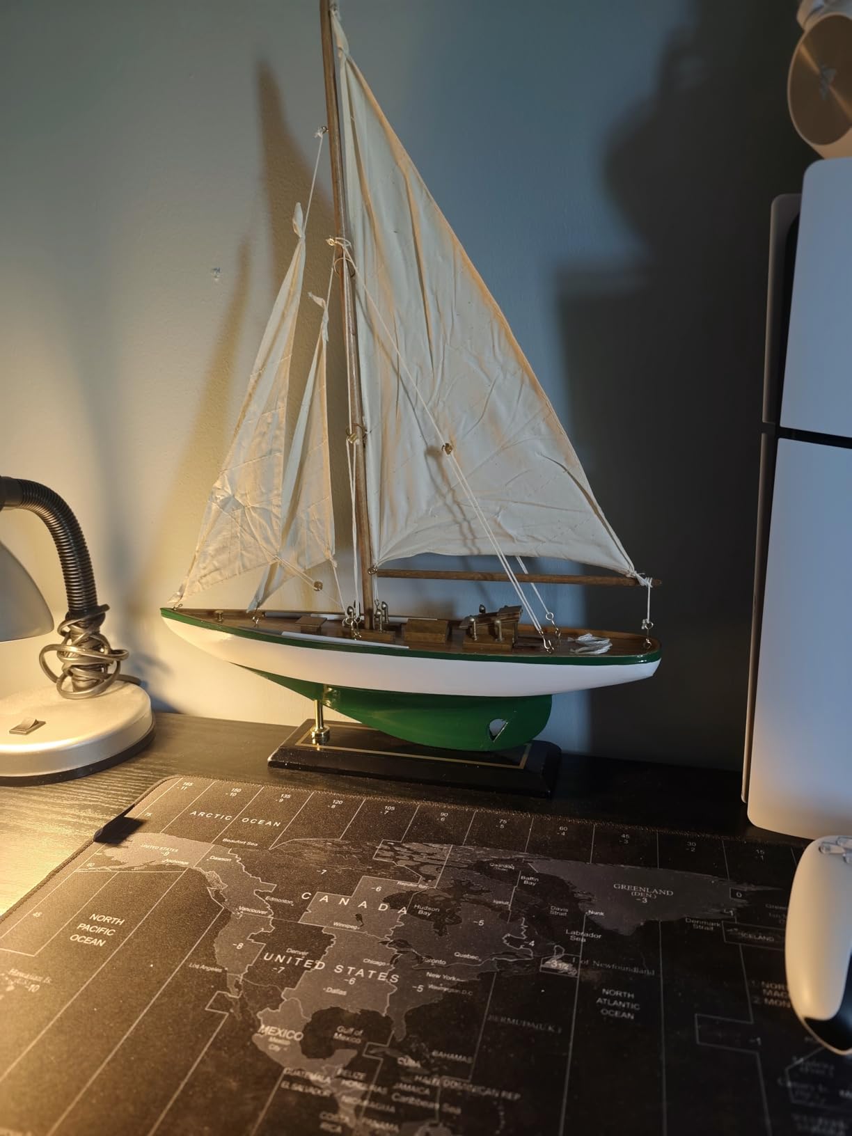Thorness Detailed 35cm Long Wooden Model J Class Sailing Yacht ...