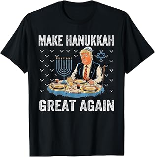 Make Hanukkah Great Again Trump Jewish Ugly Chanukah T-Shirt