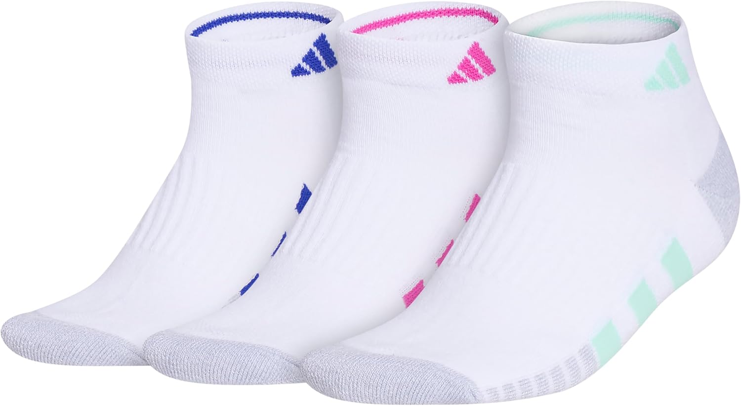 adidas mens Cushioned Low Cut Ankle Socks (3 Pairs) Durable & Comfortable