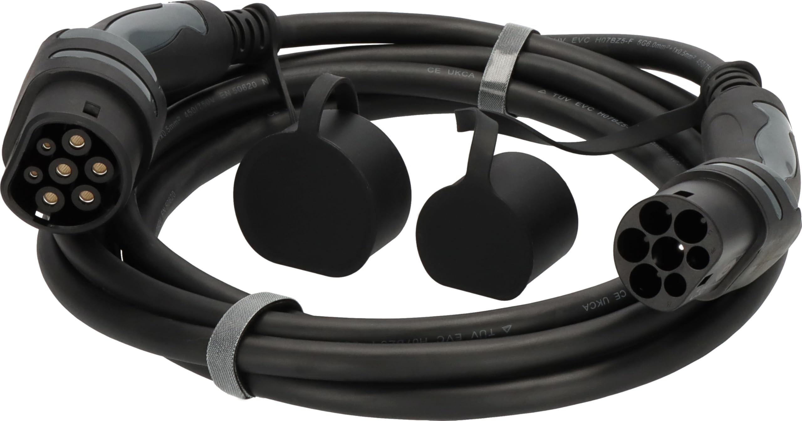 Brennenstuhl EV type 2 charging cable 11kW (e-mobility type 2 to type 2 charging cable 7m with bag, IP55, mode 3 charging cable for electric & hybrid vehicles BEV/PHEV)