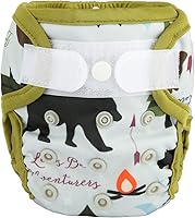 Vista 29 de Pañal para recién nacido con broche y bucle, alpaca azul, talla 1