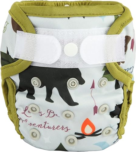 Miniatura 25 de Pañal de tela para bebé recién nacido con gancho y lazo (conejo de lobo) Conejo,Animal Friends,Be Brave,Tipi Bear Fox,Alpacas Azules,Dinosaurios