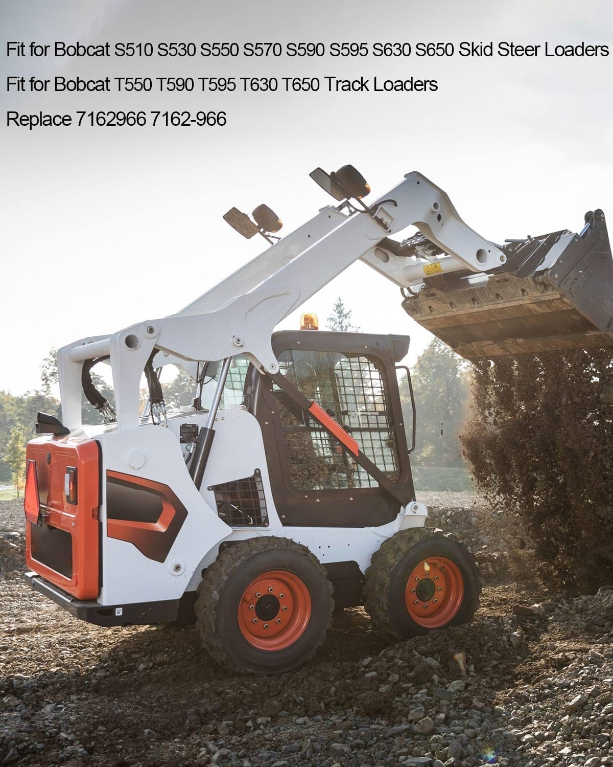 7162966 Negative Battery Cable Fit for Bobcat T550 T595 T630 T650 T590 Track Loaders S510 S595 S630 S650 S530 S550 S570 S590 Skid Steer Loaders, Negative Terminal with Cable