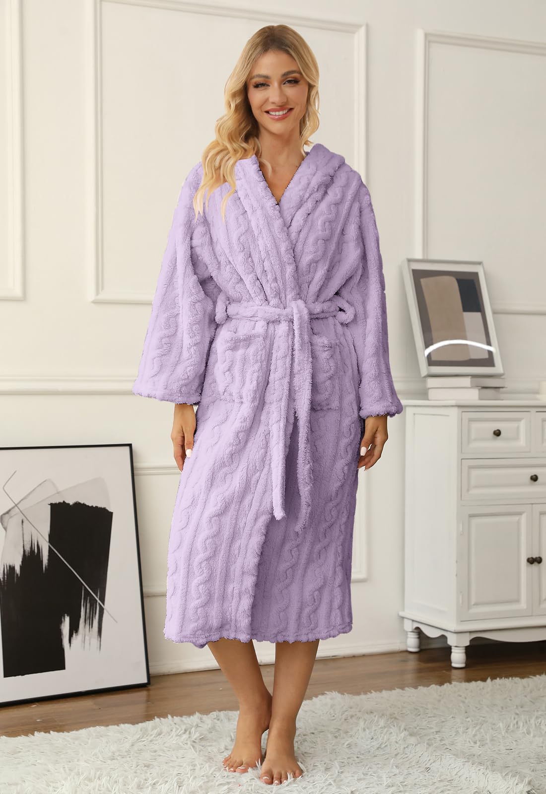 Ameyda Kids' & Adult Soft Flannel Bathrobes, 1 Year - Adult XL