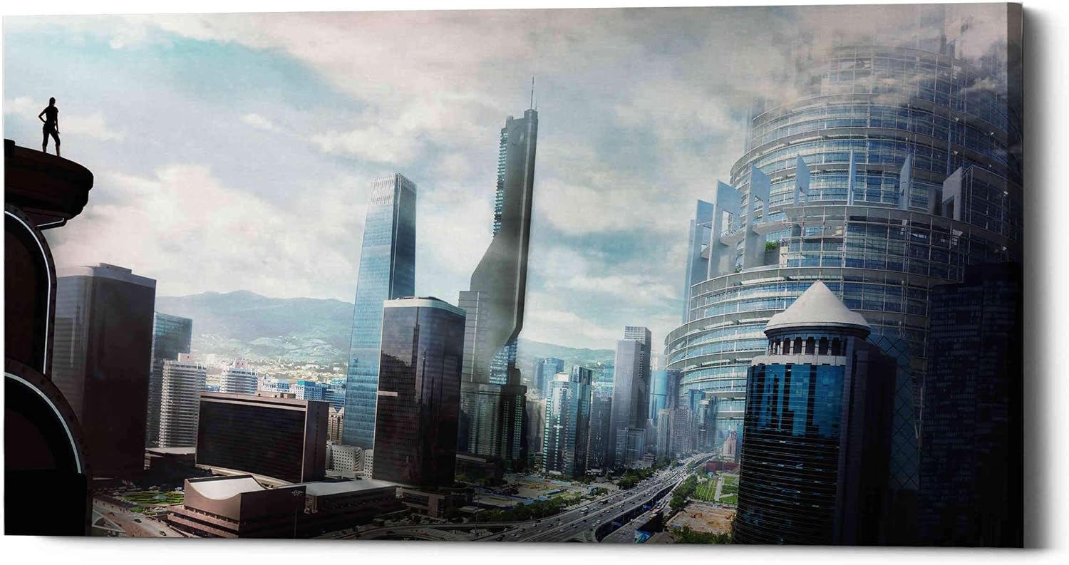 Epic Graffiti 'The Future' by Jonathan Lam, Canvas Wall Art, 24"x12"