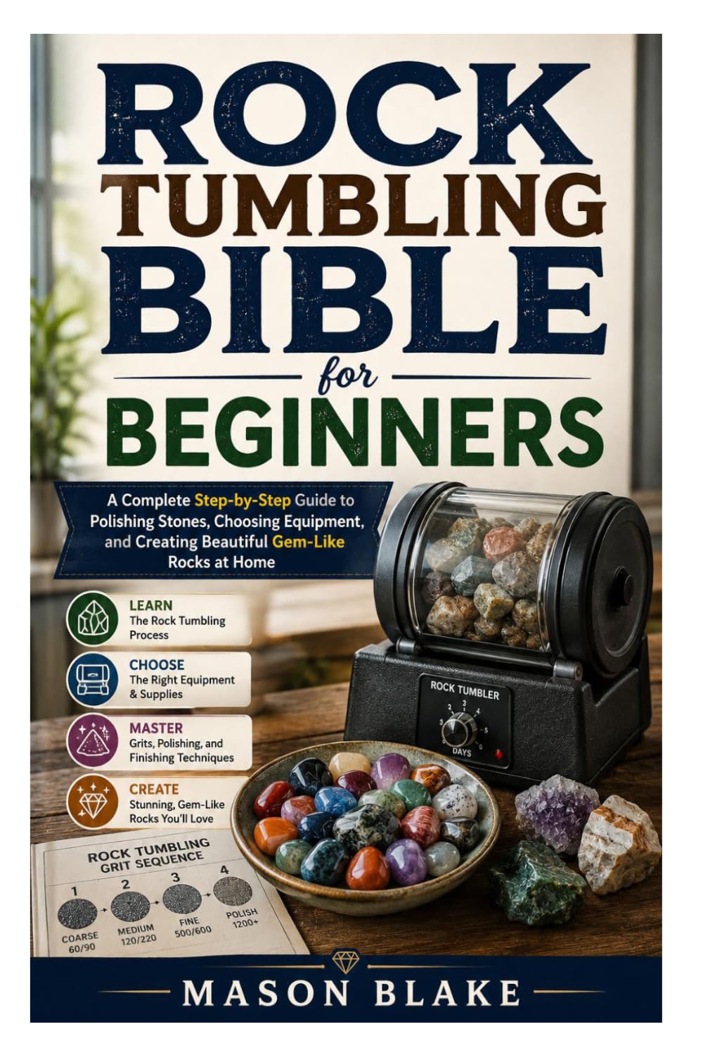 Rock Tumbling Bible for Beginners: A Complete Step-by-Step Guide to Polishing Stones, Choosing Equipment, and Creating Beautiful Gem-Like Rocks at Home