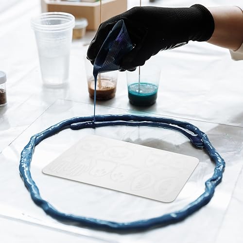 Miniatura 5 de EXCEART Moldes de resina para aretes de Halloween, sombrero de bruja de calabaza, pendiente fantasma, molde de silicona para fundición de epoxi para