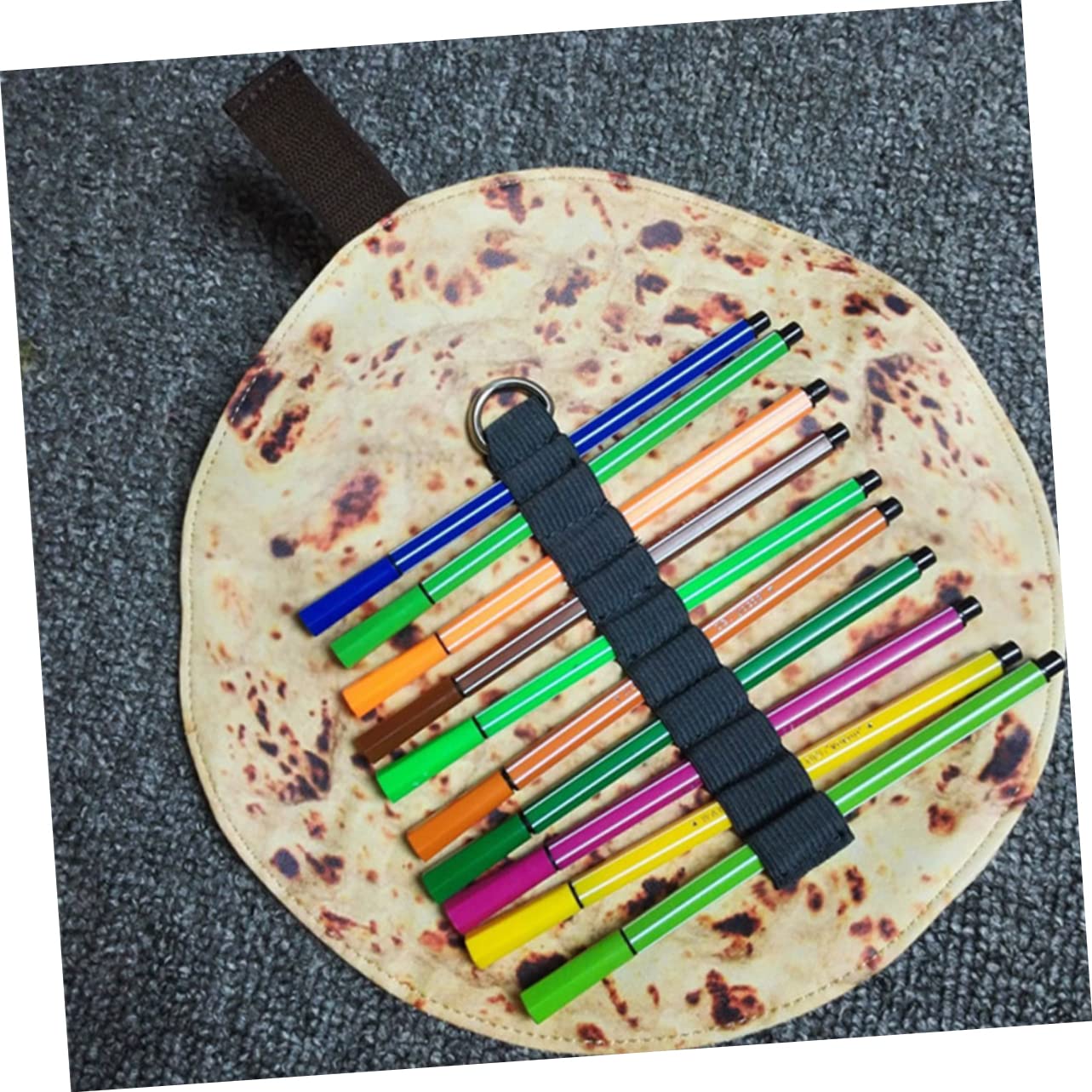 TEHAUX 10pièces De Crayon Tortilla Roll up Trousse De Rangement Rigolote pour Stylos Et Crayons à Pinceaux Toile pour Étudiants