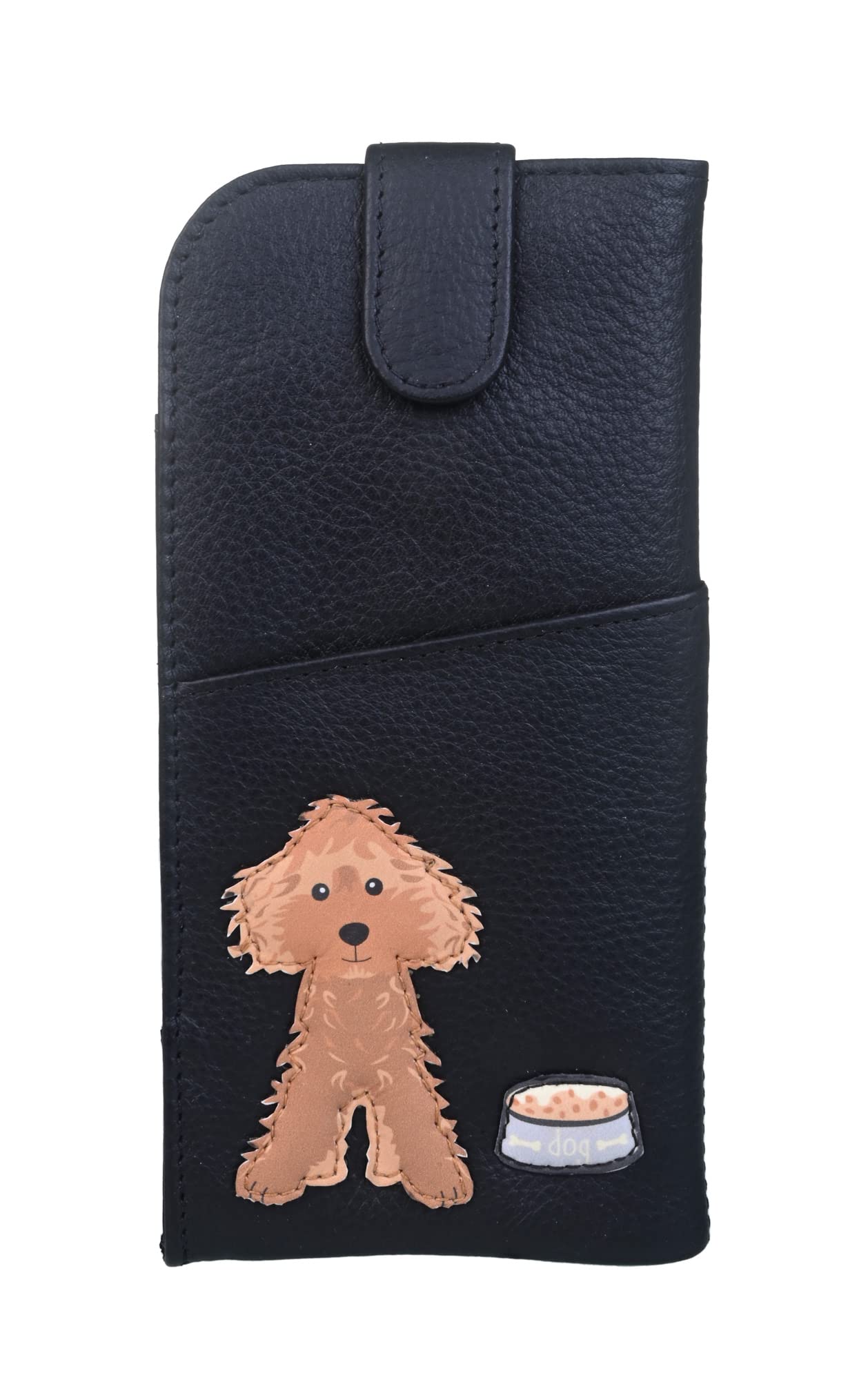 Mala Leather Bertie Cockapoo Glasses Case - 5191-83 (Black)