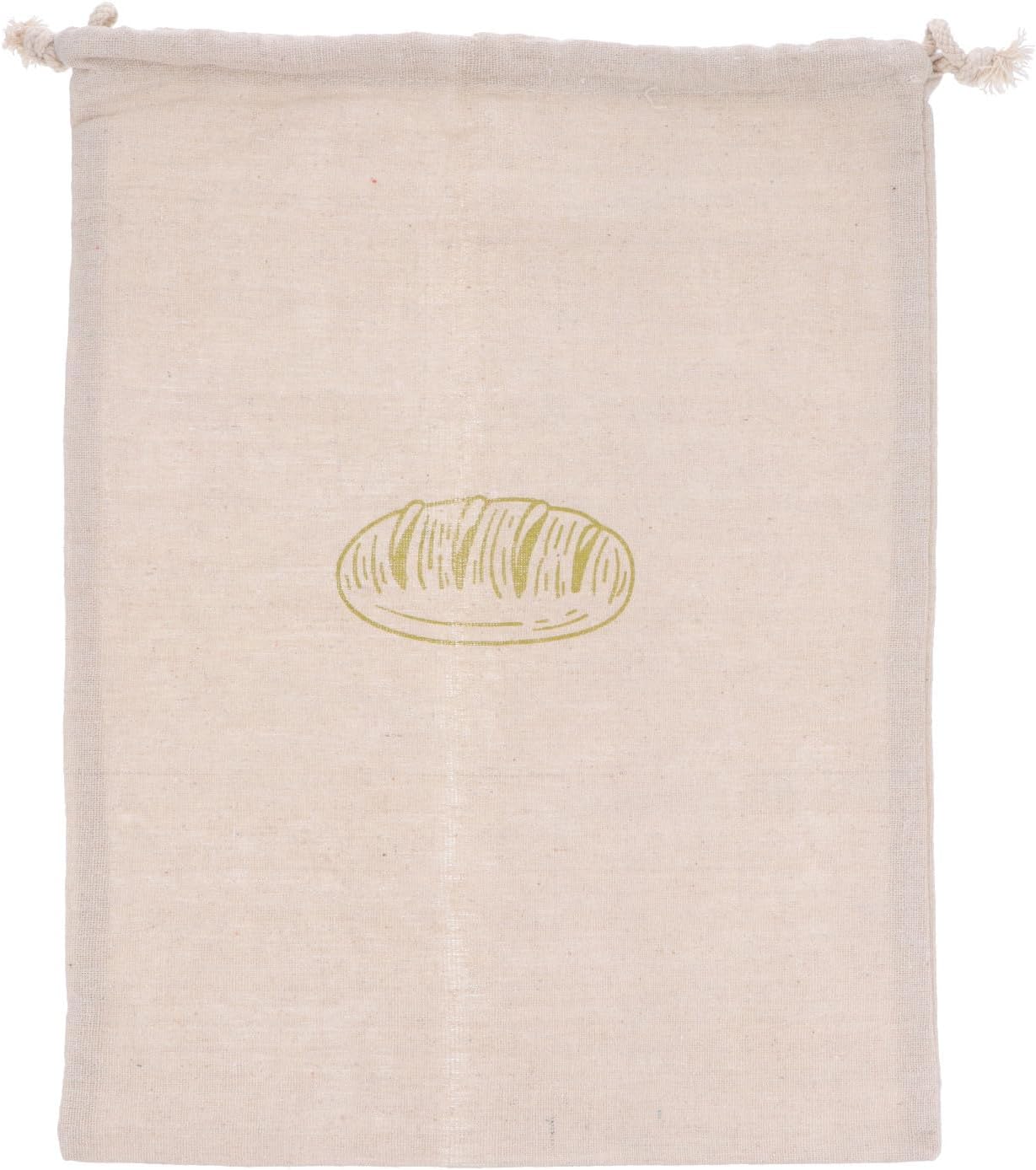 Linen Bread Pouch Reusable Drawstring Storage Bag for Homemade Loaves