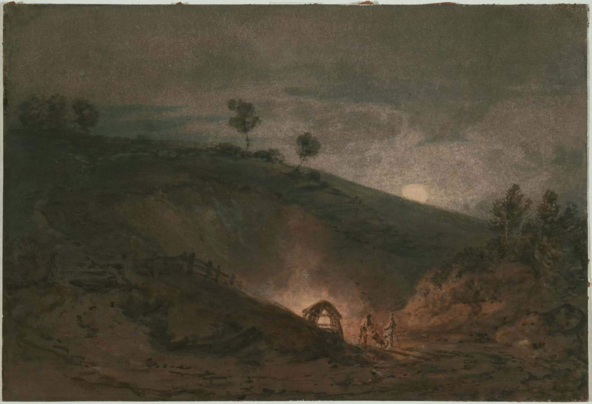 Tableau Four à chaux au clair de lune Turner impression 60x90cm - 5