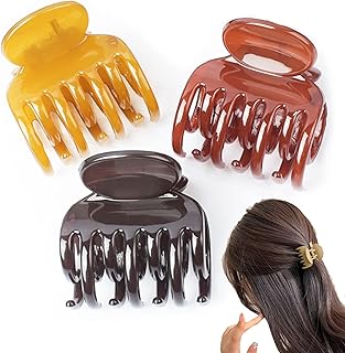 Aollaaミニヘアクリップ バンスクリップ【二重歯強力ホールド！小型3本】小さめ 透け感くすみカラー しっかり髪留めヘアバレッタ 人気おしゃれヘアクロー ヘアアクセサリー ヘアアレンジ サイドクリップ ハーフアップ髪飾り3pcs