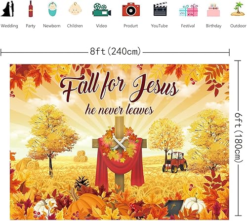 Miniatura 10 de Fondo de fotografía de otoño para Jesús, Acción de Gracias, con el texto "He Never Leed", hojas de arce, calabaza, girasol, amigos, religión