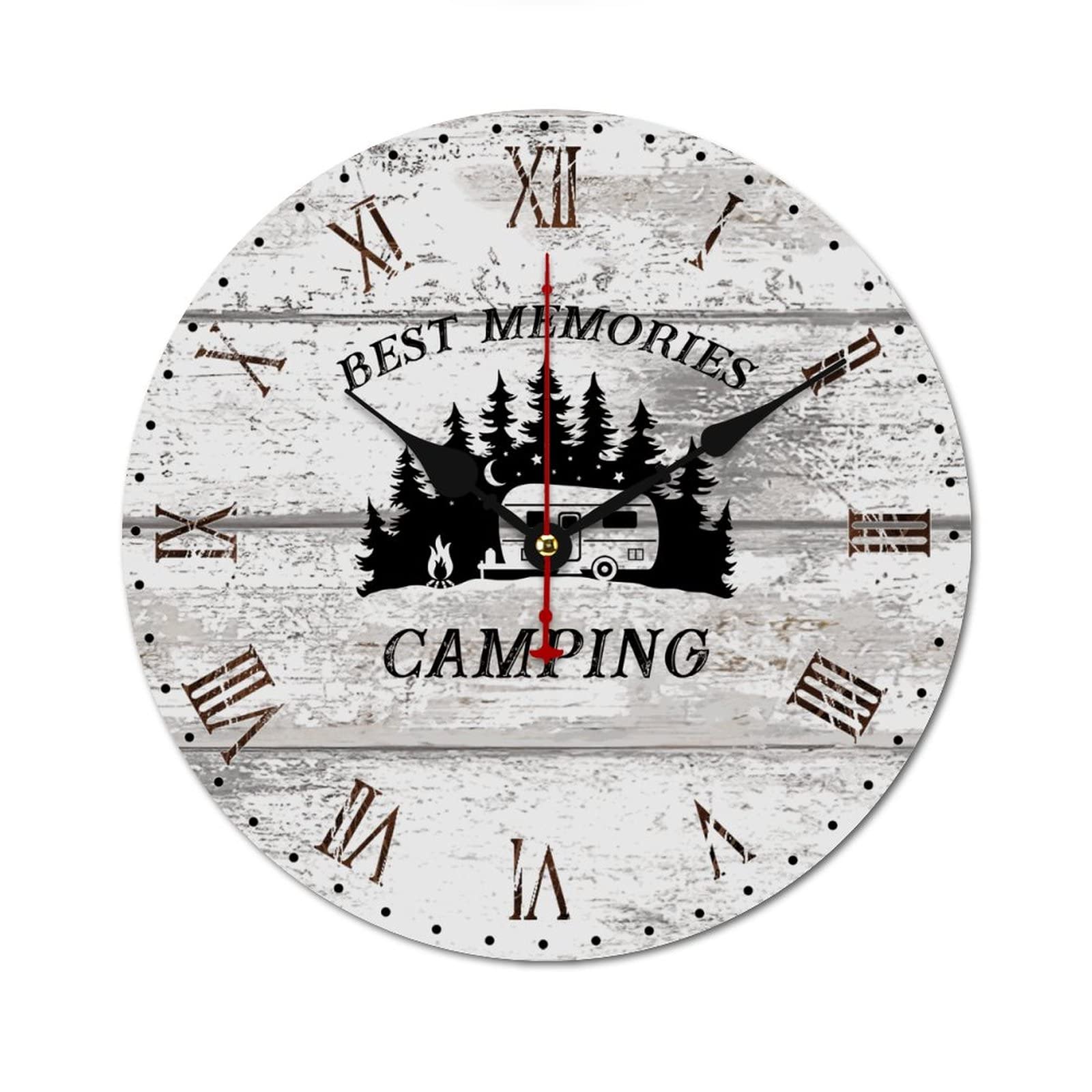 Horloge murale de camping vintage 38 cm Best Memories rétro
