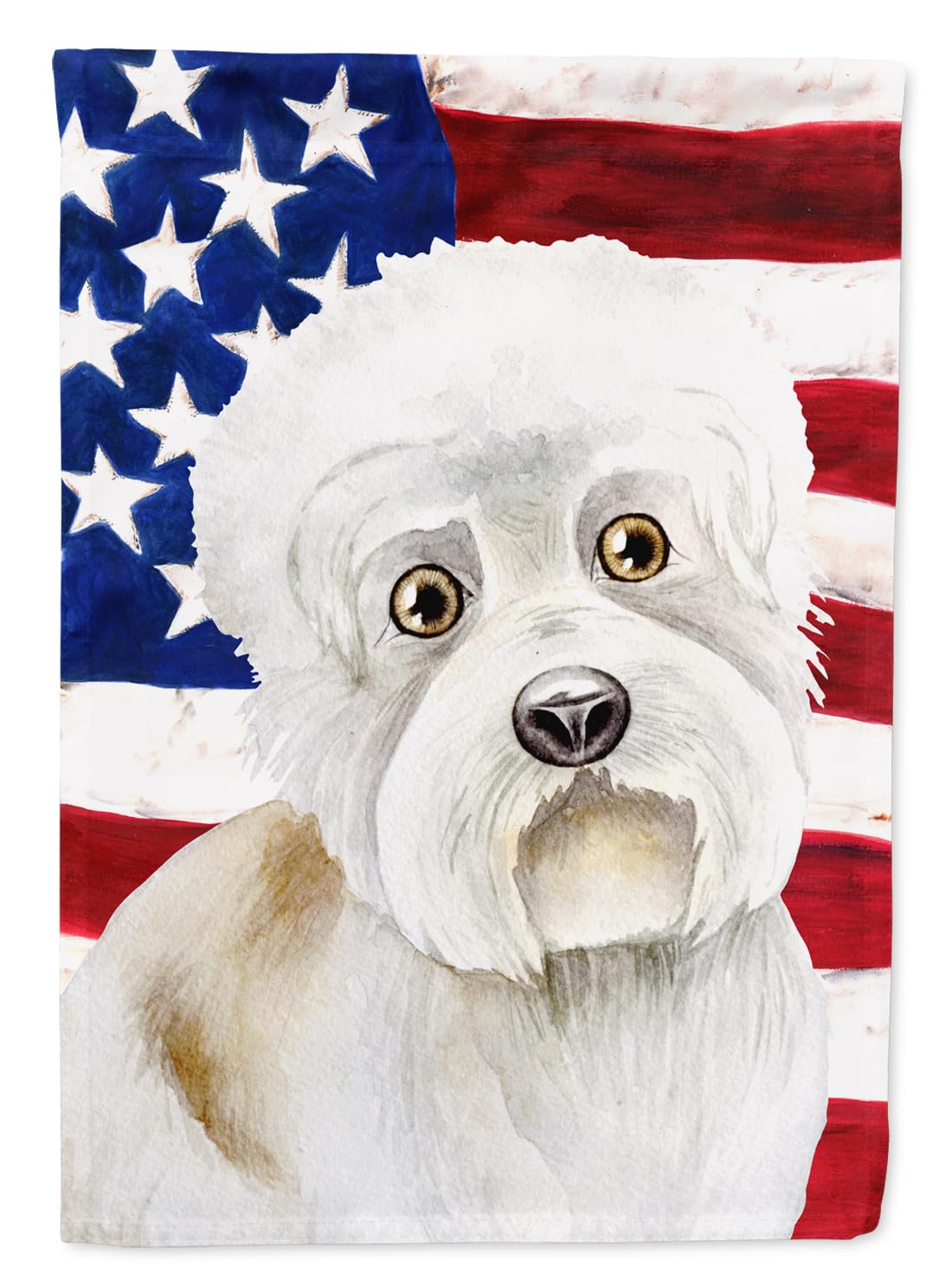 Dandie Dinmont Flag Garden Size pour décoration extérieure patriotique