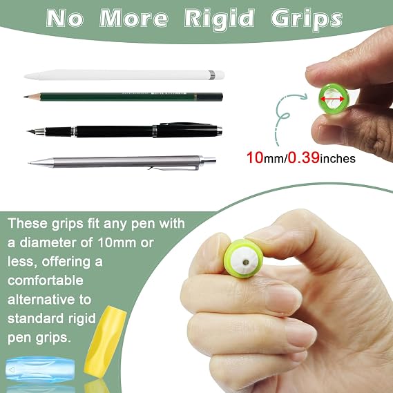 20pcs Silicone Pencil Grips, Ergonomic Triangle Writing Aid for Adults