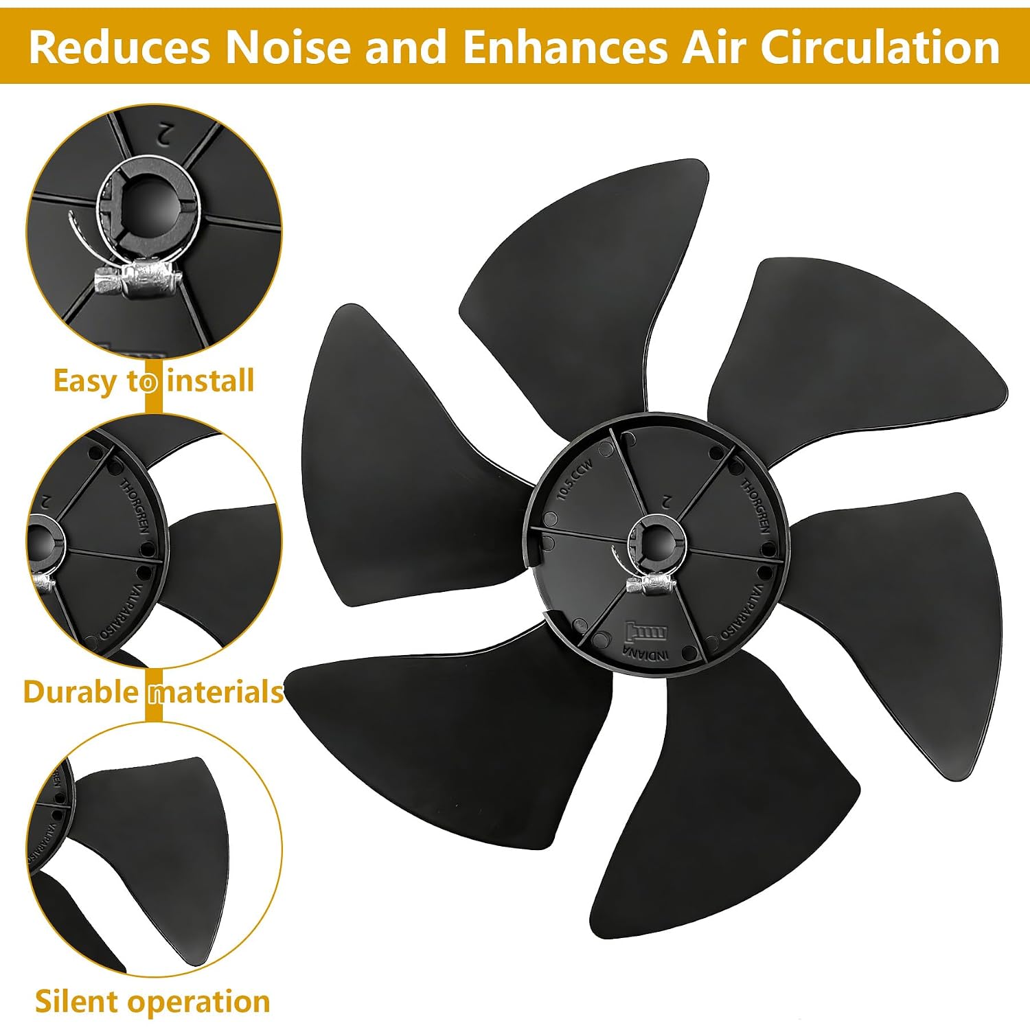 3313107.015 Air Conditioning and Heat Pump Fan Blades, Compatible with Dometic RV Duo-Therm AC Series, for Use with Models 390, 591, 532, 546, 548, 557, 558, 559, 570, 578, 579, 589, 590, 595, 57912