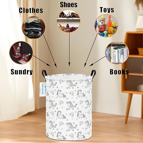 Miniatura 74 de LANGYASHAN Contenedor de almacenamiento, cesta organizadora plegable de tela de lona para ropa sucia, contenedores de juguetes, cestas de regalo, Un