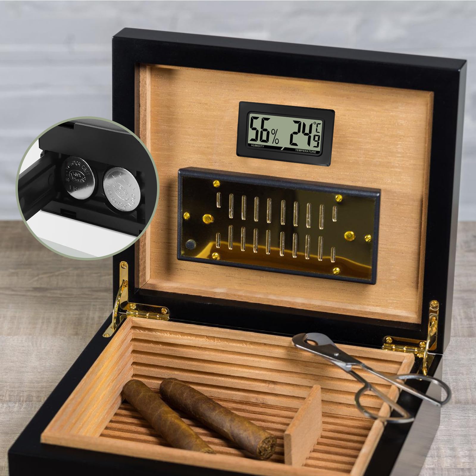 Thermometre Interieur, Lot de 10 Hygrometre Interieur, Mini Digital LCD Temperature Humidite Moniteur Portable Thermometre Hygrometre pour Bureau Cuisine Chambre Incubateurs Reptiles Serre Jardin
